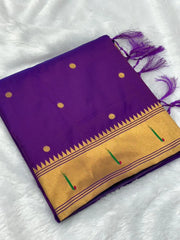 Soft Parrot Paithani Silk Saree