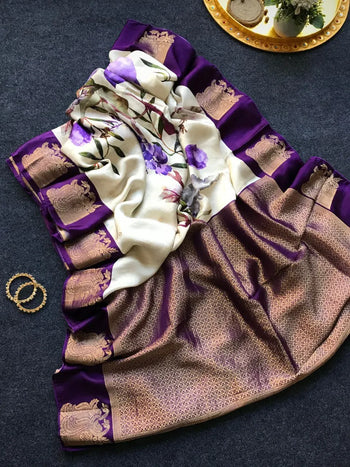 Pure & Premium Viscose Position Printed Saree