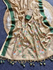 Peacock Jaal Soft Muga Cotton Saree