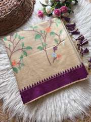 Peacock Jaal Soft Muga Cotton Saree