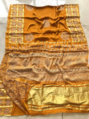 Pure Modal Silk Hand Block Ajrakh Saree