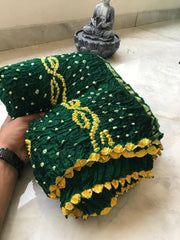 Pure Modal Silk Hand Bandhej Bandhani Saree