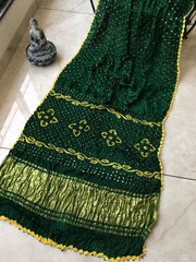 Pure Modal Silk Hand Bandhej Bandhani Saree