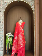 Soft Khadi Raw Silk Floral Pallu Saree