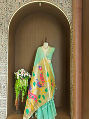 Soft Muga Cotton Morni Weaving Saree