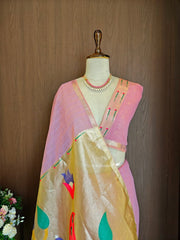 Soft Muga Cotton Morni Weaving Saree