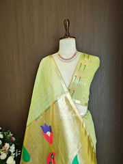 Soft Muga Cotton Morni Weaving Saree