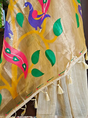 Soft Muga Cotton Morni Weaving Saree