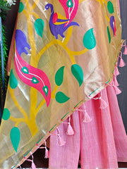 Soft Muga Cotton Morni Weaving Saree