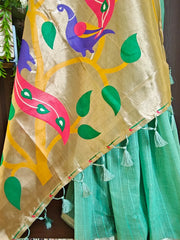 Soft Muga Cotton Morni Weaving Saree