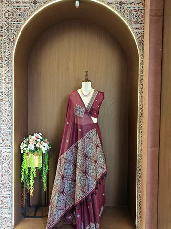 Soft Mul Cotton Pashmina Weaving Saree