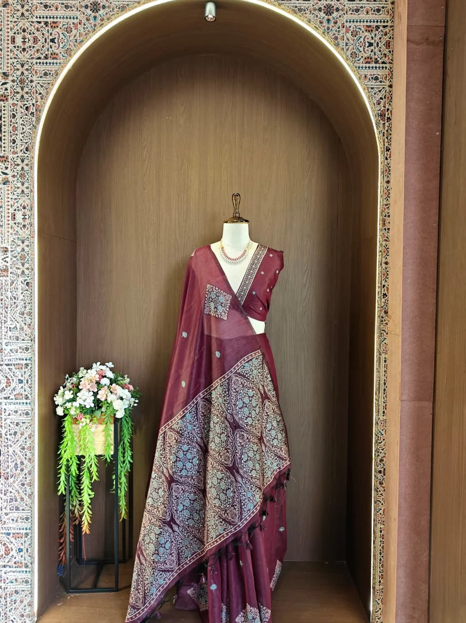 Soft Mul Cotton Pashmina Weaving Saree