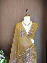 Soft Mul Cotton Pashmina Weaving Saree