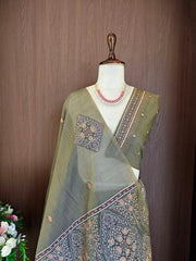 Soft Mul Cotton Pashmina Weaving Saree