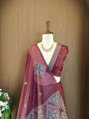 Soft Mul Cotton Pashmina Weaving Saree