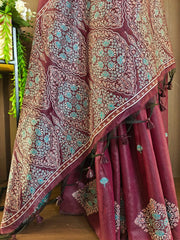 Soft Mul Cotton Pashmina Weaving Saree