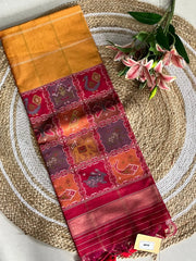 Pure Khadi Raw Silk Weaving Patola Saree