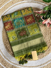 Pure Khadi Raw Silk Weaving Patola Saree