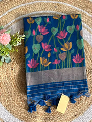 Soft Muga Cotton Pichwai Jamdani Saree