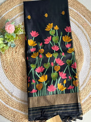 Soft Muga Cotton Pichwai Jamdani Saree