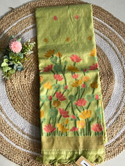 Soft Muga Cotton Pichwai Jamdani Saree
