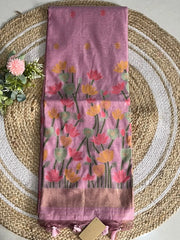Soft Muga Cotton Pichwai Jamdani Saree