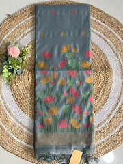 Soft Muga Cotton Pichwai Jamdani Saree