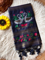 Soft Muga Cotton Rajhans Pallu Saree