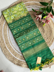 Soft Khadi Raw Silk Weaving Patola Saree