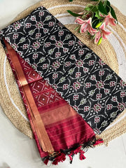Soft Khadi Raw Silk Weaving Patola Saree