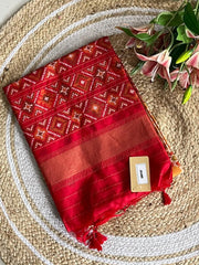 Soft Khadi Raw Silk Weaving Patola Saree