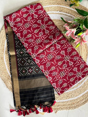 Soft Khadi Raw Silk Weaving Patola Saree