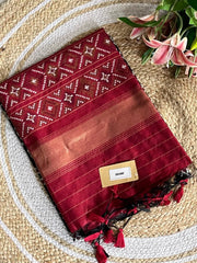 Soft Khadi Raw Silk Weaving Patola Saree