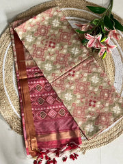 Pure Khadi Raw Silk Weaving Patola Saree