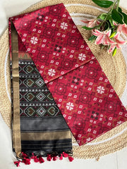 Pure Khadi Raw Silk Weaving Patola Saree
