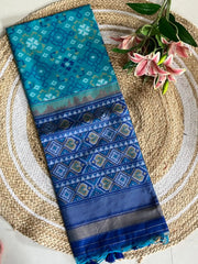 Pure Khadi Raw Silk Weaving Patola Saree
