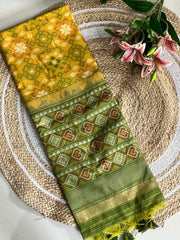 Pure Khadi Raw Silk Weaving Patola Saree