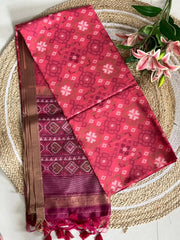 Pure Khadi Raw Silk Weaving Patola Saree