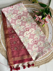Pure Khadi Raw Silk Weaving Patola Saree