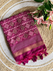 Pure Khadi Raw Silk Weaving Patola Saree