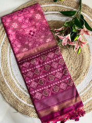 Pure Khadi Raw Silk Weaving Patola Saree