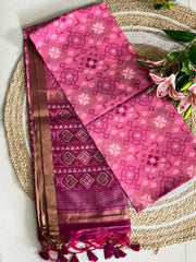 Pure Khadi Raw Silk Weaving Patola Saree