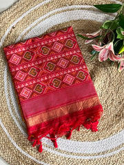 Pure Khadi Raw Silk Weaving Patola Saree