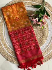 Pure Khadi Raw Silk Weaving Patola Saree