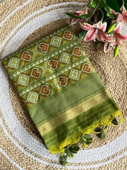 Pure Khadi Raw Silk Weaving Patola Saree