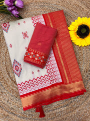 Ikkat Pochampally Patola Silk Saree