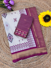 Ikkat Pochampally Patola Silk Saree