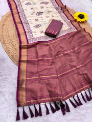 Ikkat Pochampally Patola Silk Saree
