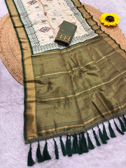 Ikkat Pochampally Patola Silk Saree