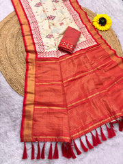 Ikkat Pochampally Patola Silk Saree